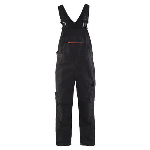 Cotte à Bretelles Stretch Noir/rouge Taille 50