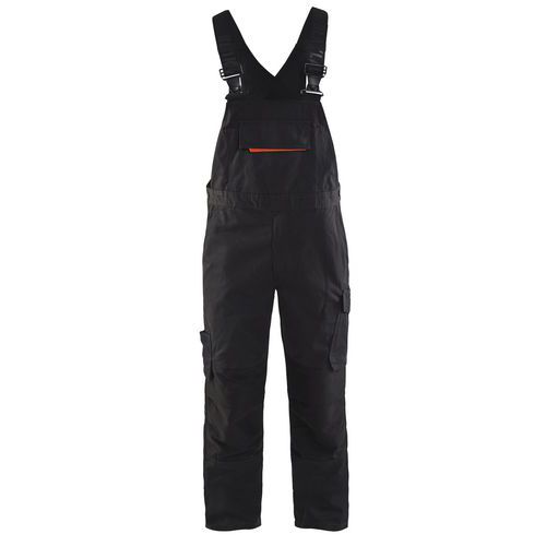 Cotte à Bretelles Stretch Noir/rouge Taille 52