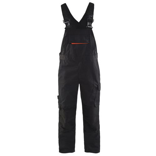 Cotte à Bretelles Stretch Noir/rouge Taille 54