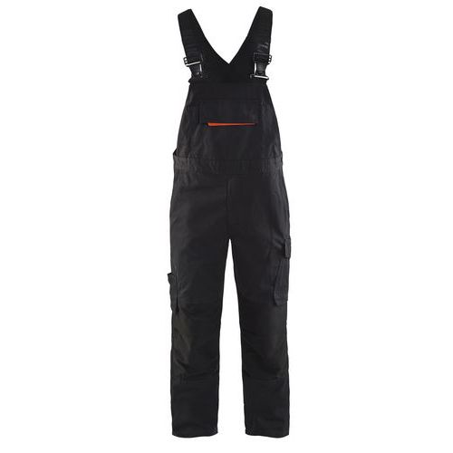 Cotte à Bretelles Stretch Noir/rouge Taille 48c