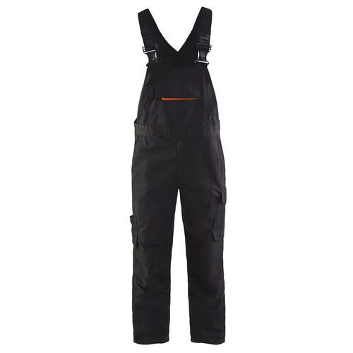 Cotte à Bretelles Stretch Noir/rouge Taille 54c