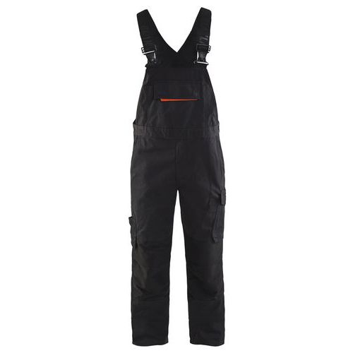 Cotte à Bretelles Stretch Noir/rouge Taille 56c