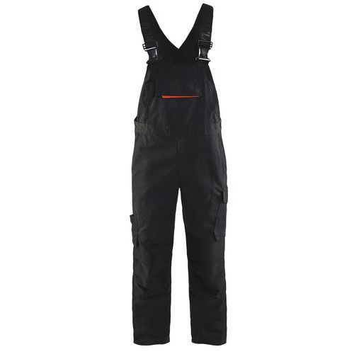 Cotte à Bretelles Stretch Noir/rouge Taille 44c