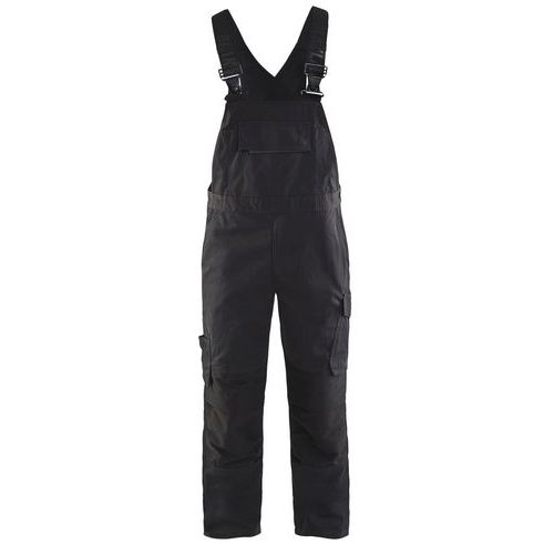 Cotte à Bretelles Stretch Noir/gris Foncé Taille 38