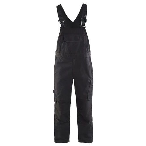 Cotte à Bretelles Stretch Noir/gris Foncé Taille 40