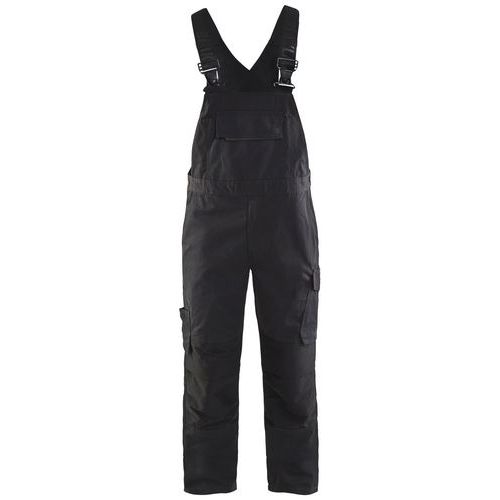 Cotte à Bretelles Stretch Noir/gris Foncé Taille 42