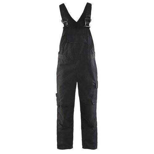 Cotte à Bretelles Stretch Noir/gris Foncé Taille 44