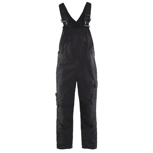 Cotte à Bretelles Stretch Noir/gris Foncé Taille 50