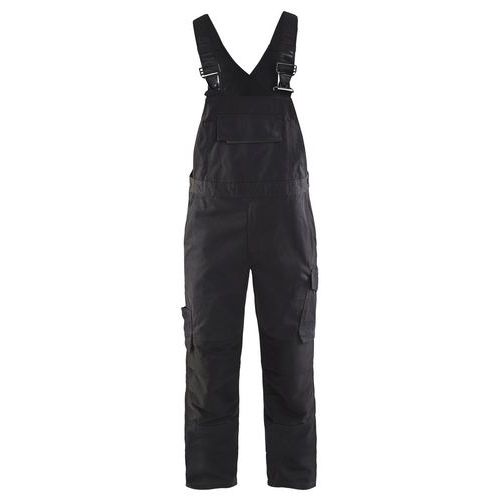 Cotte à Bretelles Stretch Noir/gris Foncé Taille 56