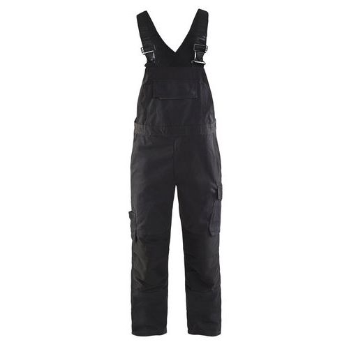 Cotte à Bretelles Stretch Noir/gris Foncé Taille 46c