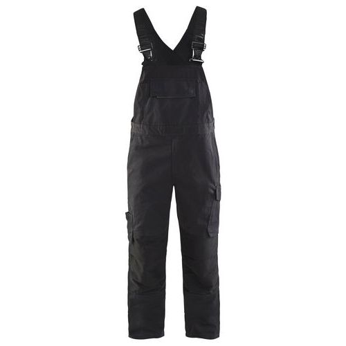 Cotte à Bretelles Stretch Noir/gris Foncé Taille 48c