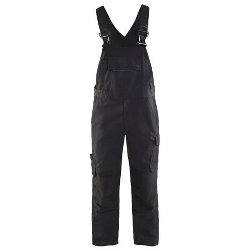 Cotte à Bretelles Stretch Noir/gris Foncé Taille 52c