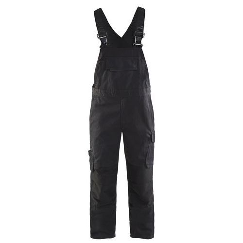 Cotte à Bretelles Stretch Noir/gris Foncé Taille 38c