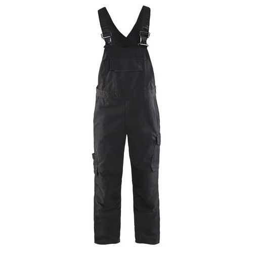 Cotte À Bretelles Stretch Noir/gris Foncé Taille 42c