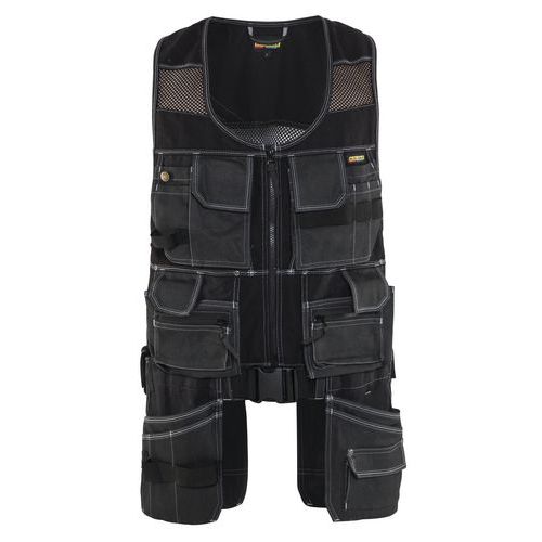 Gilet De Travail Sans Manches X1900 Multipoches Noir Taille S