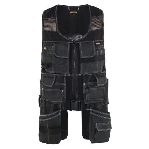 Gilet De Travail Sans Manches X1900 Multipoches Noir Taille Xxl