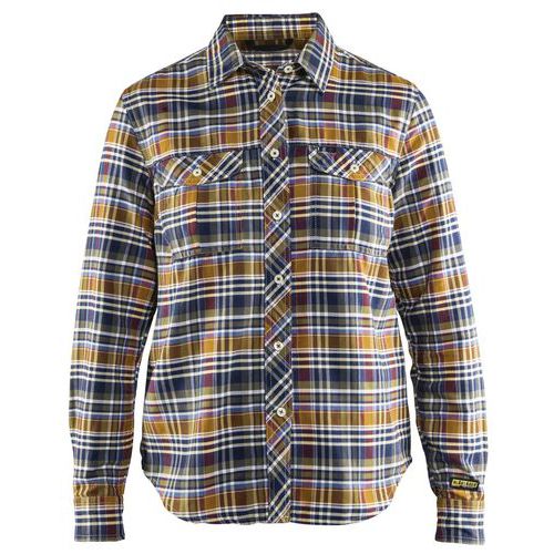 Chemise Flanelle Femme Marine/orange Taille S