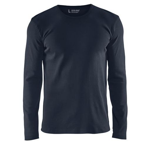 T-shirt Manches Longues Marine Foncé Taille Xs