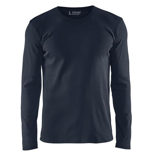 T-shirt Manches Longues Marine Foncé Taille Xxl