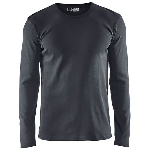 T-shirt Manches Longues Gris Foncé Taille Xl