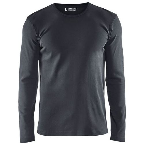 T-shirt Manches Longues Gris Foncé Taille Xxl