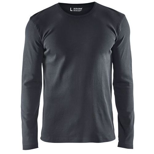 T-shirt Manches Longues Gris Foncé Taille Xxxl