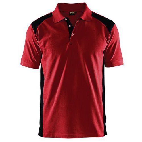 Polo Piqué Rouge/noir Taille L