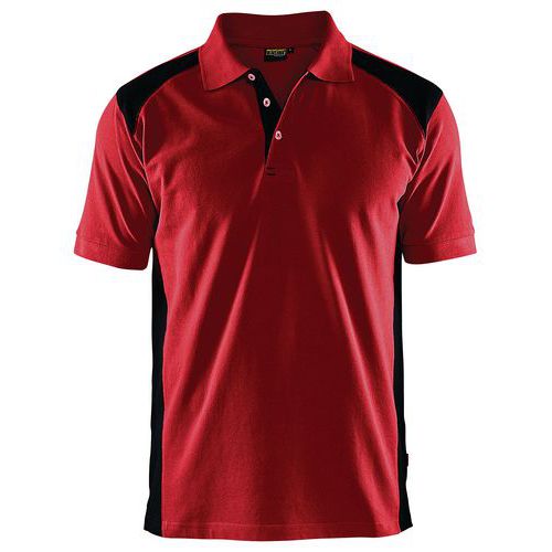 Polo Piqué Rouge/noir Taille S