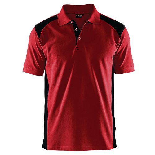 Polo Piqué Rouge/noir Taille Xl