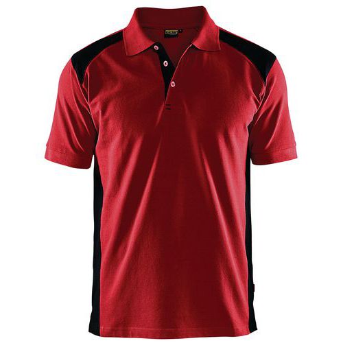 Polo Piqué Rouge/noir Taille Xxl