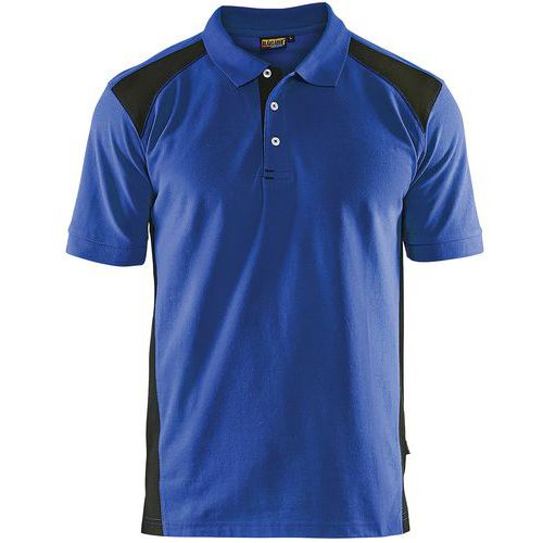 Polo Piqué Bleu Roi/noir Taille Xs