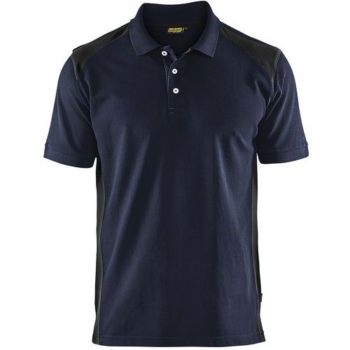 Polo Piqué Marine Foncé/noir Taille M