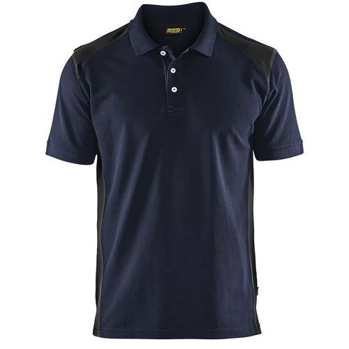 Polo Piqué Marine Foncé/noir Taille Xl