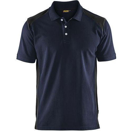 Polo Piqué Marine Foncé/noir Taille Xs