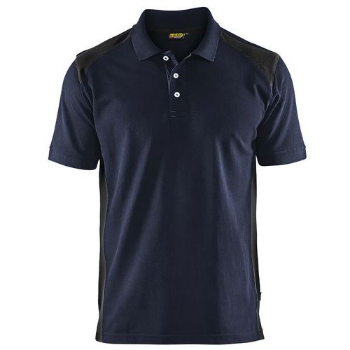 Polo Piqué Marine Foncé/noir Taille Xxl
