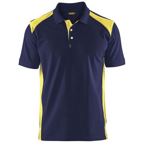 Polo Piqué Marine/jaune Fluorescent Taille 4xl