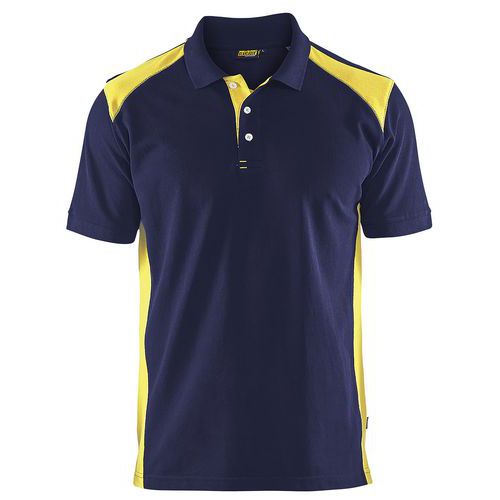 Polo Piqué Marine/jaune Fluorescent Taille Xxxl - Homme