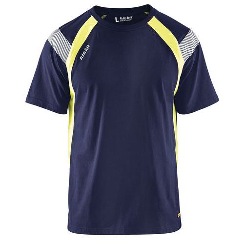 T-shirt Marine/jaune Fluorescent Taille M - 333210308833m
