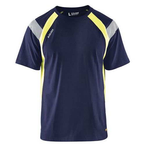 T-shirt Marine/jaune Fluorescent Taille S - 333210308833s
