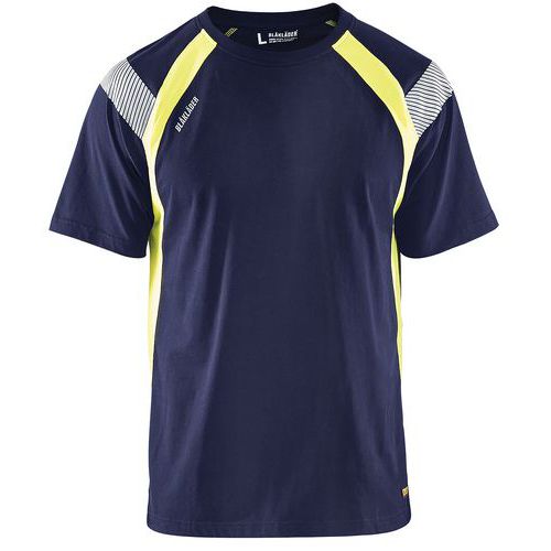 T-shirt Marine/jaune Fluorescent Taille Xl - 333210308833xl