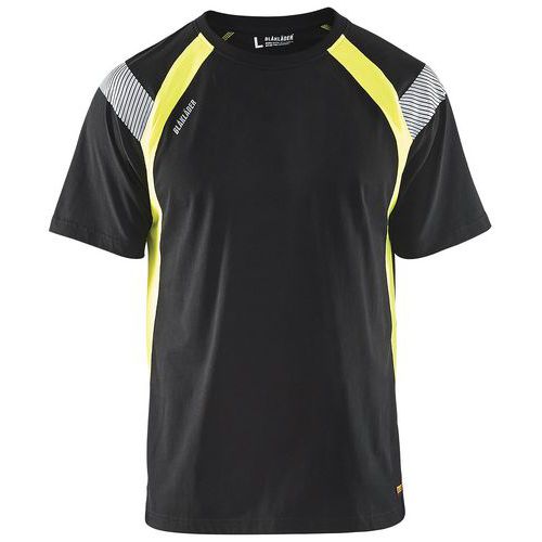 T-shirt Noir/jaune Fluorescent Taille 4xl - 3332103099334xl