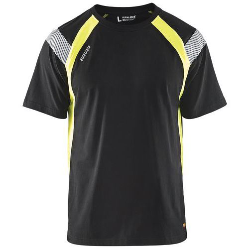 T-shirt Noir/jaune Fluorescent Taille L - 333210309933l