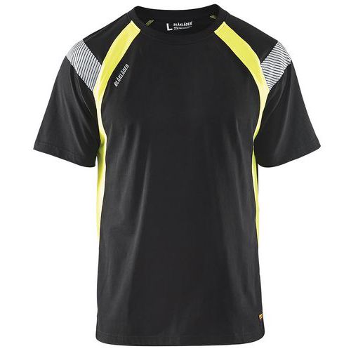 T-shirt Noir/jaune Fluorescent Taille M - 333210309933m