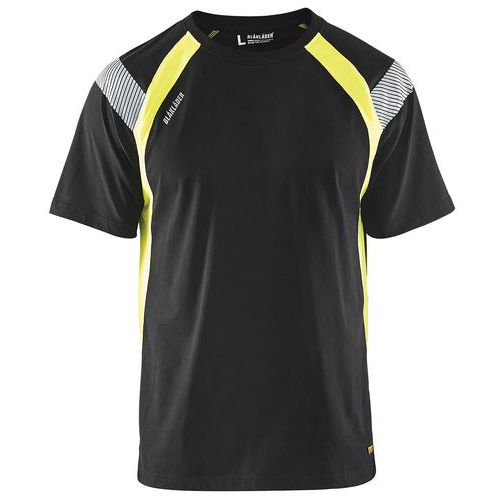T-shirt Noir/jaune Fluorescent Taille Xs - 333210309933xs