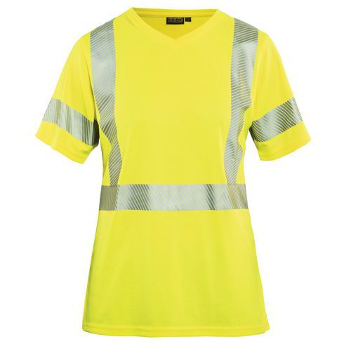 T-shirt Haute-visibilité Femme Jaune Fluorescent Taille S