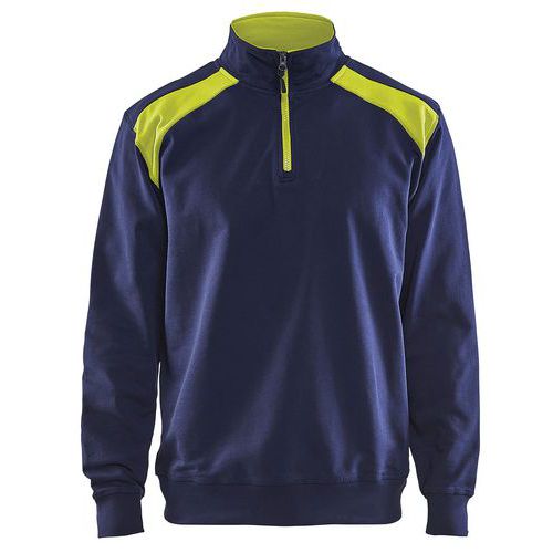Sweat Col Camionneur Bicolore Taille L
