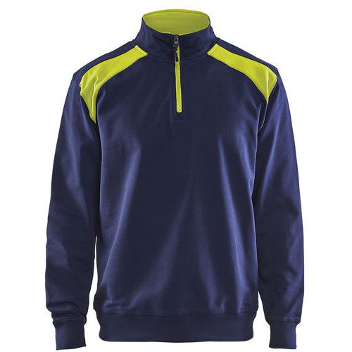 Sweat Col Camionneur Bicolore Taille S