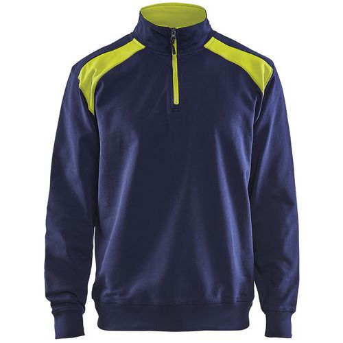 Sweat Col Camionneur Bicolore Taille Xl