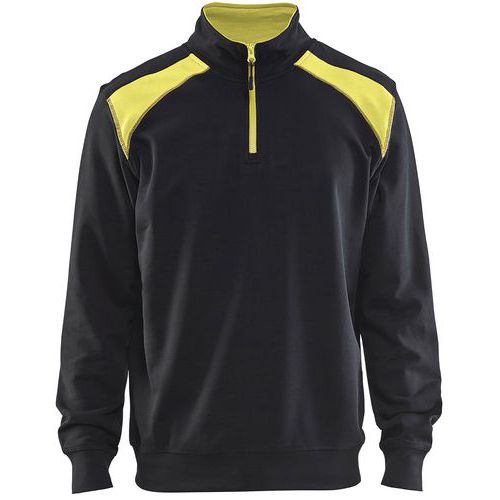 Sweat Col Camionneur Bicolore Taille Xs