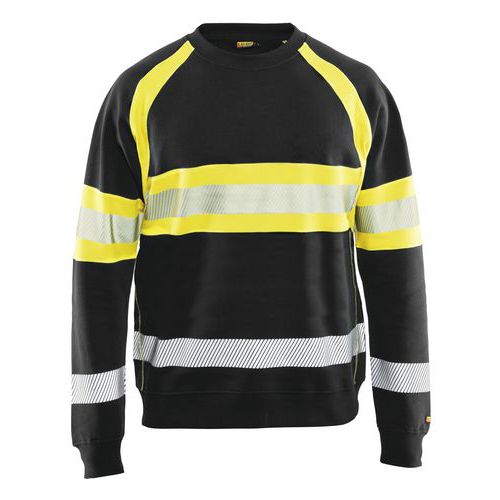 Sweat Haute Visibilité Noir/jaune Fluorescent Taille L